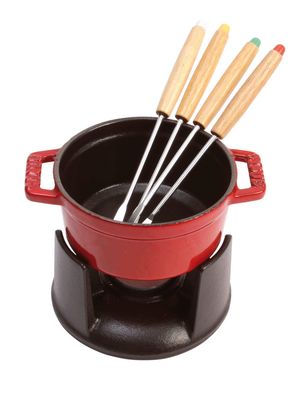 Staub - żeliwne fondue mini czerwone 0,25 l 10 cm