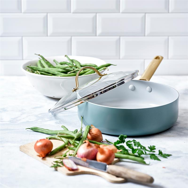 GreenPan - Patelnia ceramiczna głęboka PADOVA SkyBlue 28 cm