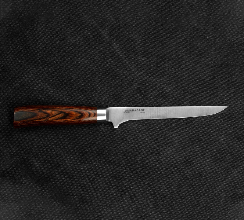 Tamahagane - SAN Brown Nóż do wykrawania elastyczny 16 cm