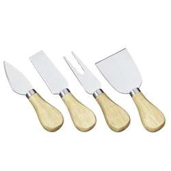 Cilio - zestaw 4 noży do sera z dębowymi uchwytami Umbria