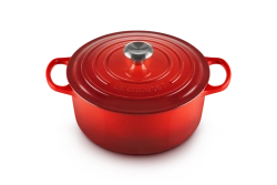 Le Creuset - brytfanna żeliwna emaliowana Signature okrągła 26 cm 5,3 l wiśniowa