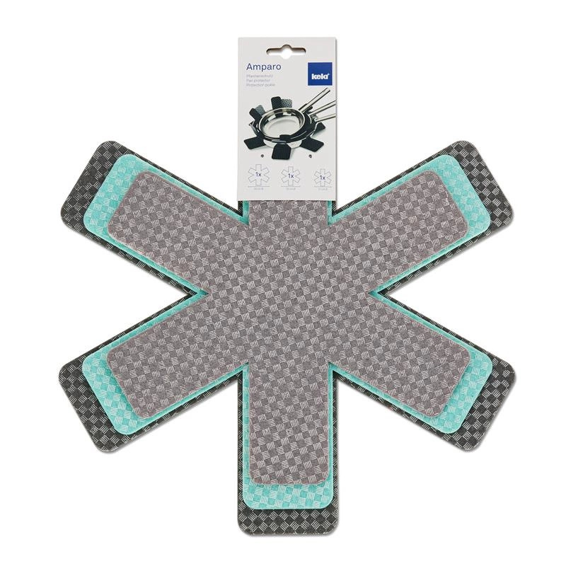 Kela - Zestaw 3przekładek do patelni miętowy Amparo