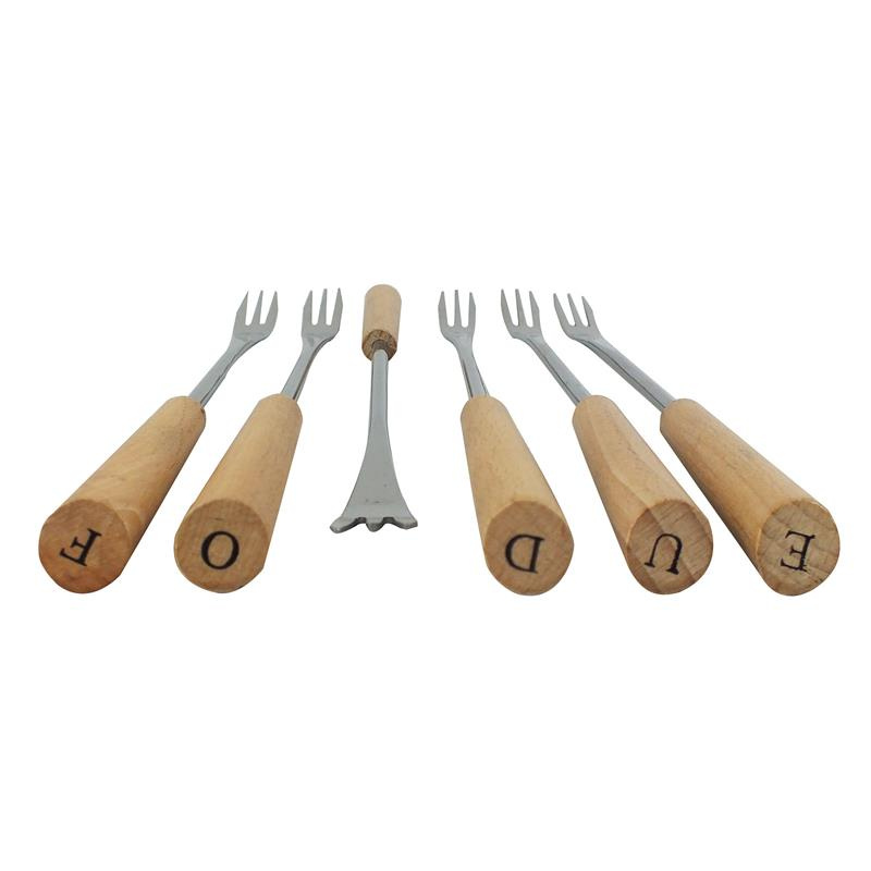 Kela - zestaw do fondue serowego, śred. 22,5 x 19 cm Natura