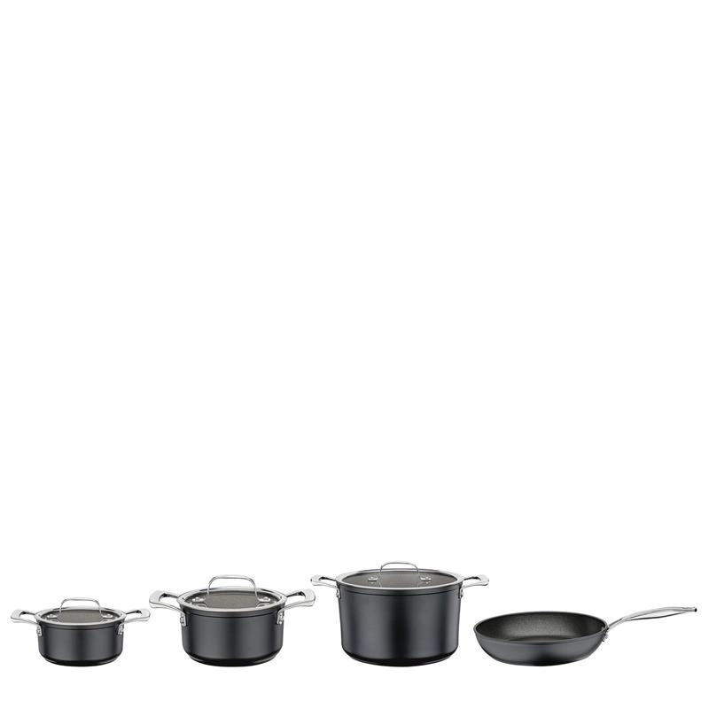 Spring - zestaw garnków z powłoką nieprzywierającą, 4 el. 3 garnki + patelnia 28 cm MERIDIAN INTENSE PRO