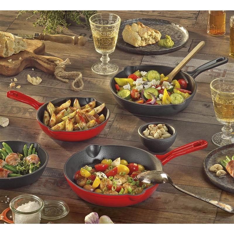 Kuchenprofi - patelnia żeliwna, śred. 16 cm, czerwona Provence