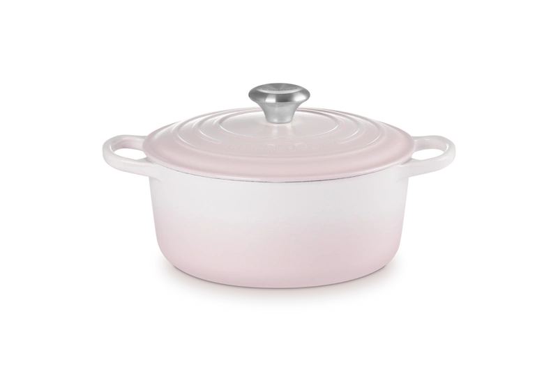 Le Creuset - garnek żeliwny Signature 24 cm 4,2 l shell pink