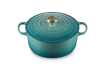 Le Creuset brytfanna żeliwna emaliowana Signature okrągła 26 cm 5,3l bleu riviera