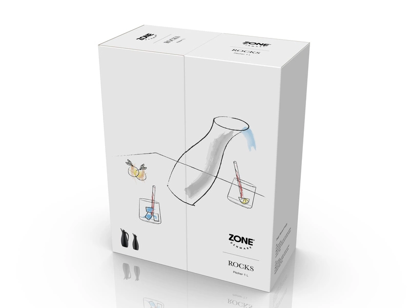 Zone Denmark - Dzbanek na wodę 1L Rocks Black