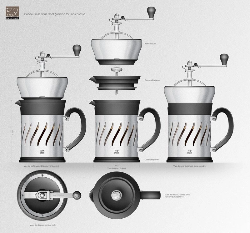 Peugeot - Paris Press z młynkiem do kawy