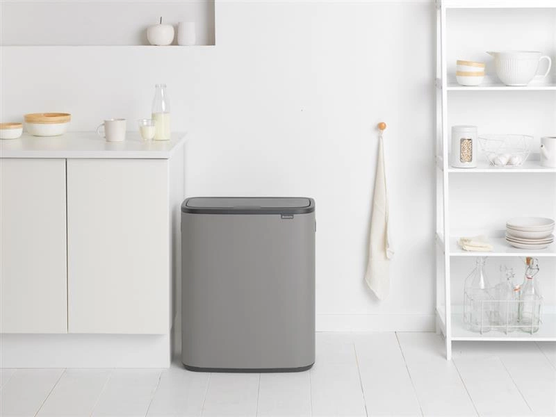 Brabantia - Kosz na śmieci Touch Bin BO 60l mineralny szary