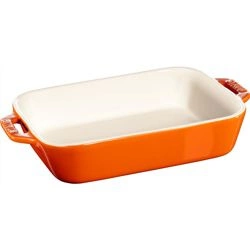 Staub - prostokątny półmisek ceramiczny 1.1 l, pomarańczowy