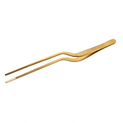 ILSA - Pęseta kuchenna 20 cm offset Xuno, szczypce, złote