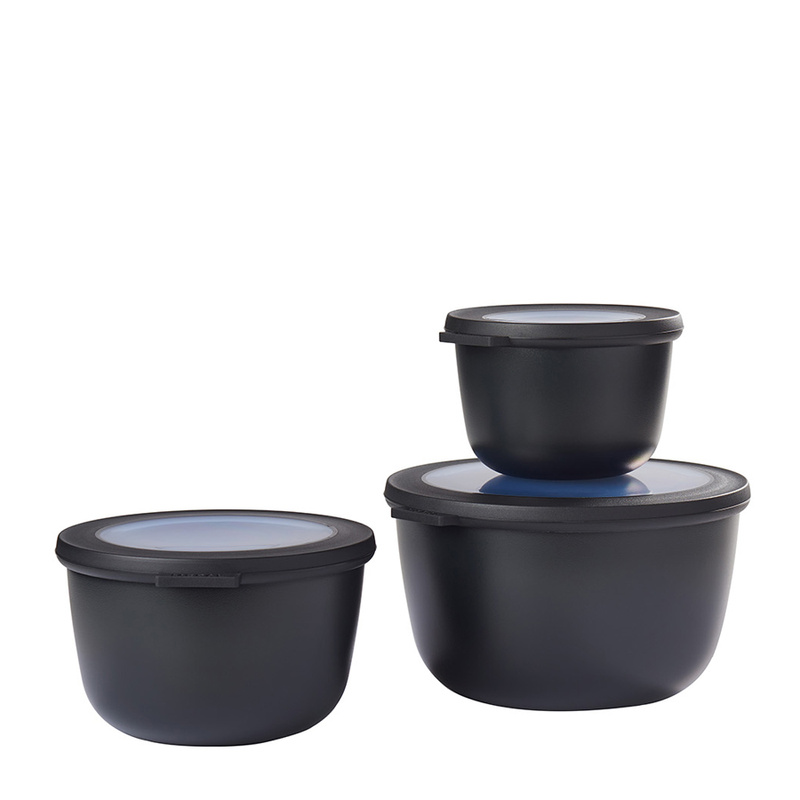 Mepal - Zestaw 3 misek Cirqula 500 1000 2000 Nordic Black