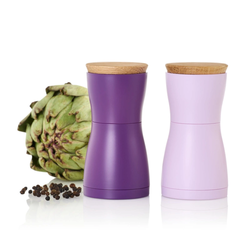 AdHoc - Zestaw młynków do pieprzu i soli Twin, fioletowy
