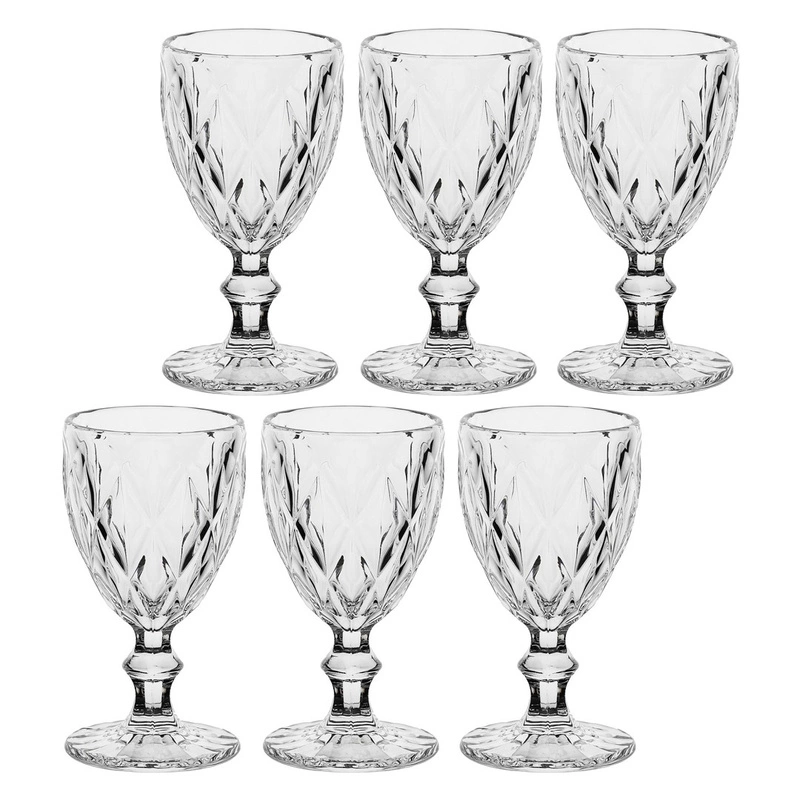 Rose&Tulipani - zestaw 6 kieliszków 250 ml Diamond
