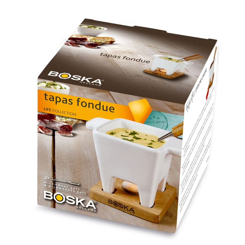 Boska - Zestaw Tapas Fondue biały, poj. <br>200ml, dąb