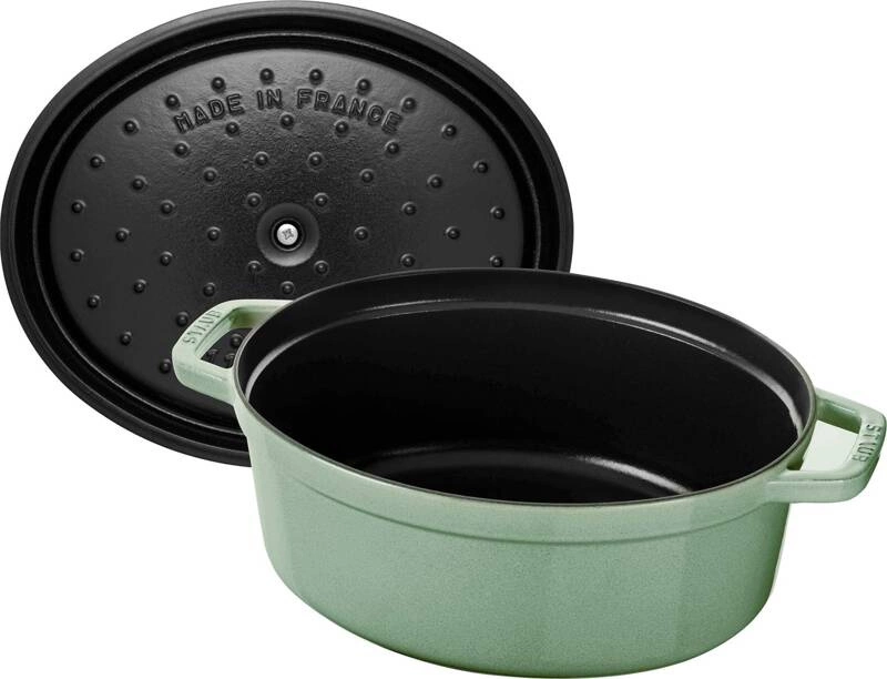 Staub - garnek żeliwny owalny 5,5 l miętowy La Cocotte 31 cm