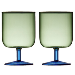 Lyngby Glas - Kieliszki do wina Torino 300 ml 2 sztuki zielony/niebieski