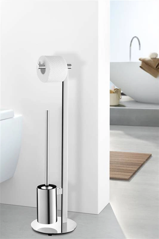 Zack - stojak na szczotkę i papier do WC stal polerowana Scala