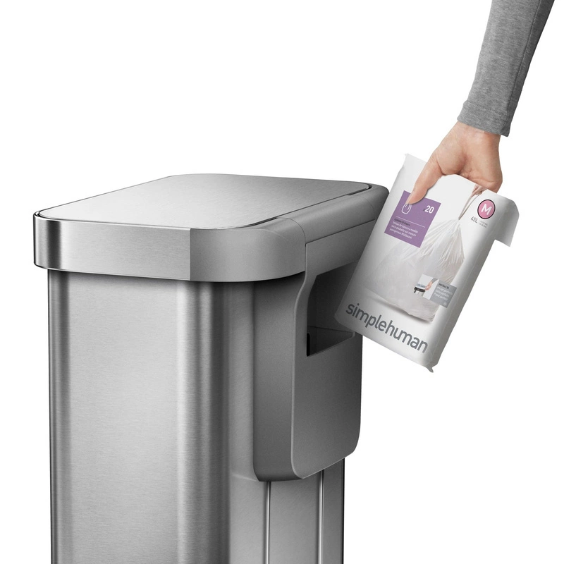Simple Human - kosz na śmieci 45 l pedałowu Liner Pocket stal FPP