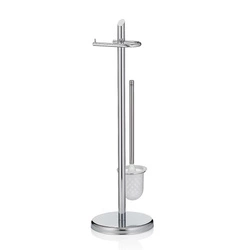 Kela - Stojak WC+szczotka toaletowa stalowy Ken