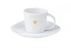 Raeder - Filiżanka do espressp ze spodkiem, złote serce