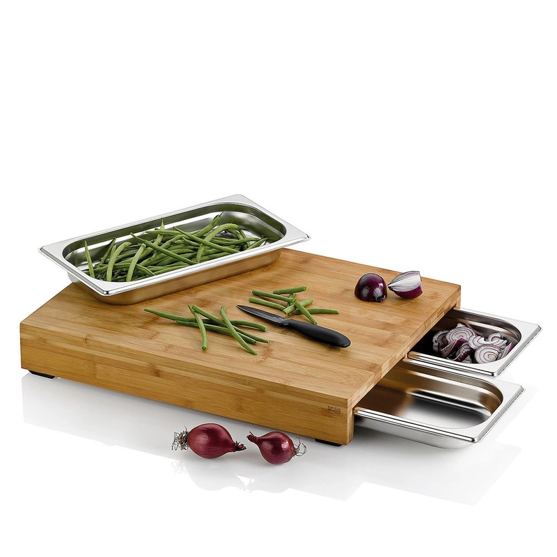 Kela - Deska z 3 wysuw.tackami 46x36cm bambus Kenina