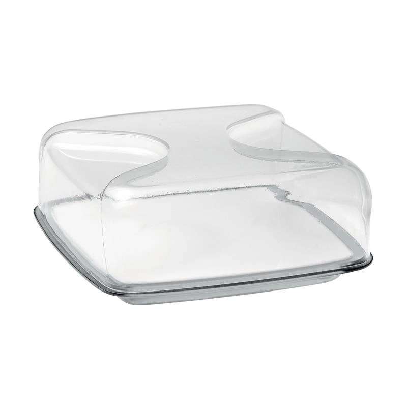 Guzzini - QUADRAT.CHEESE DISH SET:taca,COVER,CHOPPING BOARD