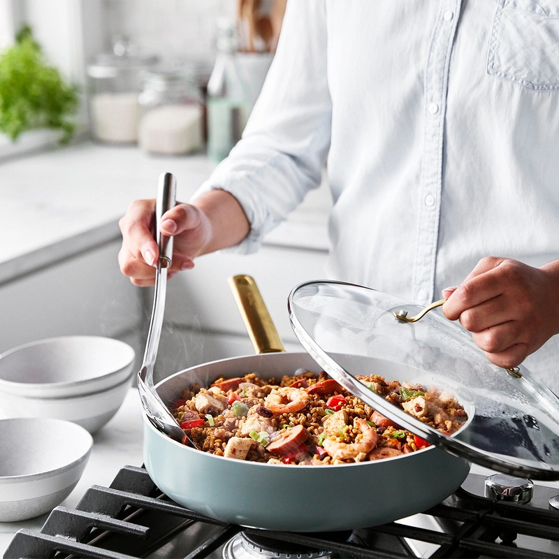 GreenPan - Patelnia ceramiczna głęboka PADOVA SkyBlue 28 cm