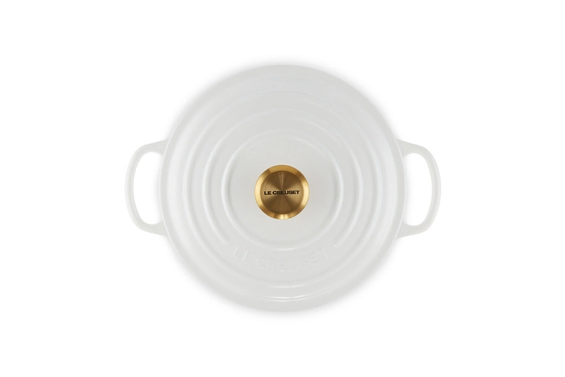 Le Creuset - garnek żeliwny Signature 24 cm 4,2 l biały