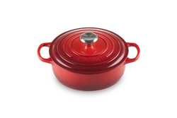 Le Creuset - garnek żeliwny Gourmet 24 cm 3,1 l  wiśniowy
