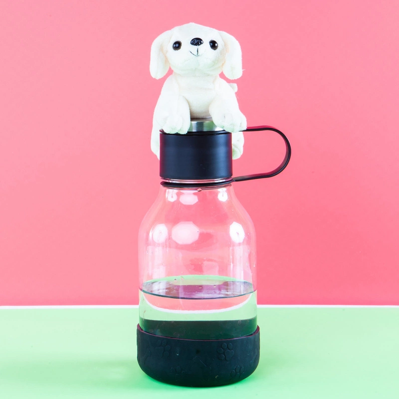 Asobu - Butelka z miską dla psa TRITAN BLACK, 1,5L