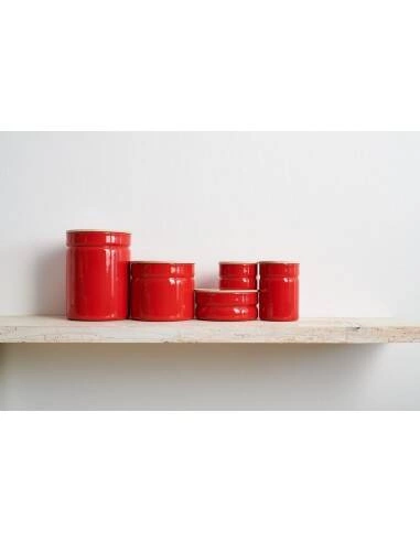 Riess - Pojemnik kuchenny z drewnianą pokrywą 1,3l Fresh Tomato