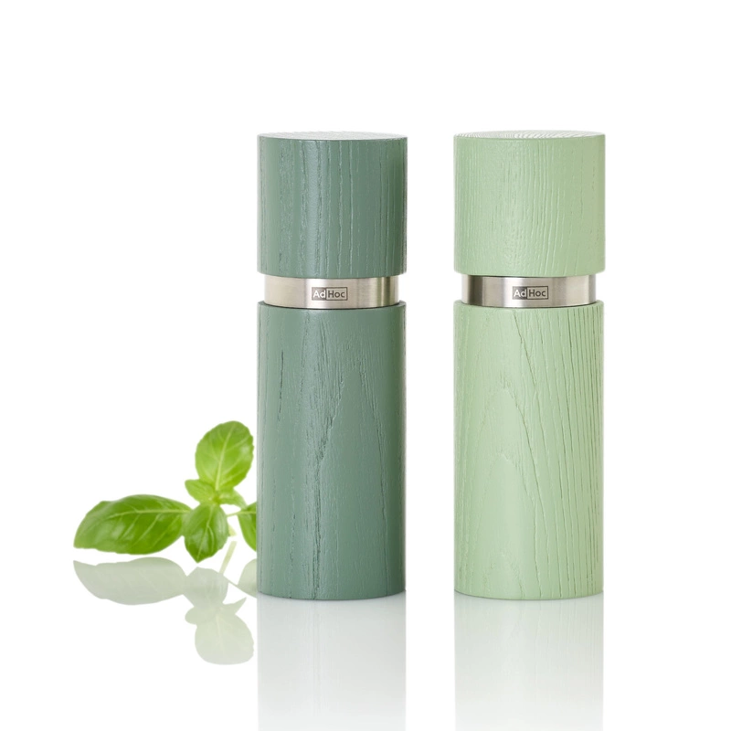 AdHoc - Zestaw młynków do pieprzu i soli Textura S, zielony