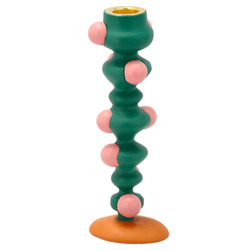 Villa Collection - Świecznik z kulkami Styles wys. 18 cm Green/Pink