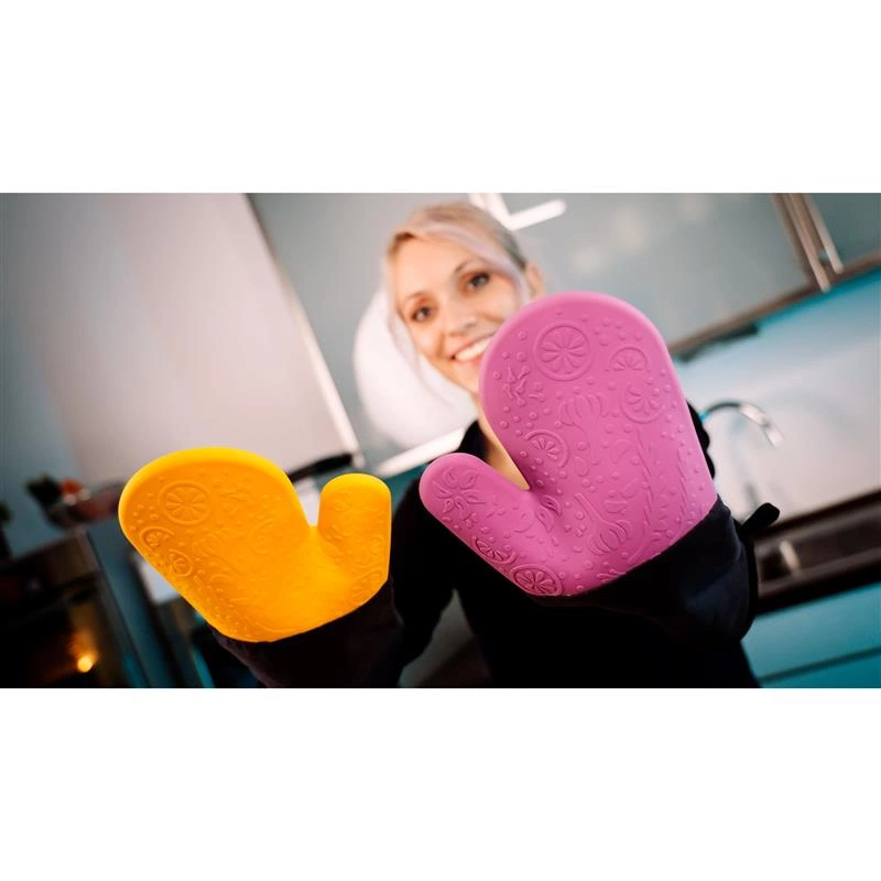 Lurch - rękawica kuchenna, silikon/bawełna/poliester, 34 x 19 cm, żółta