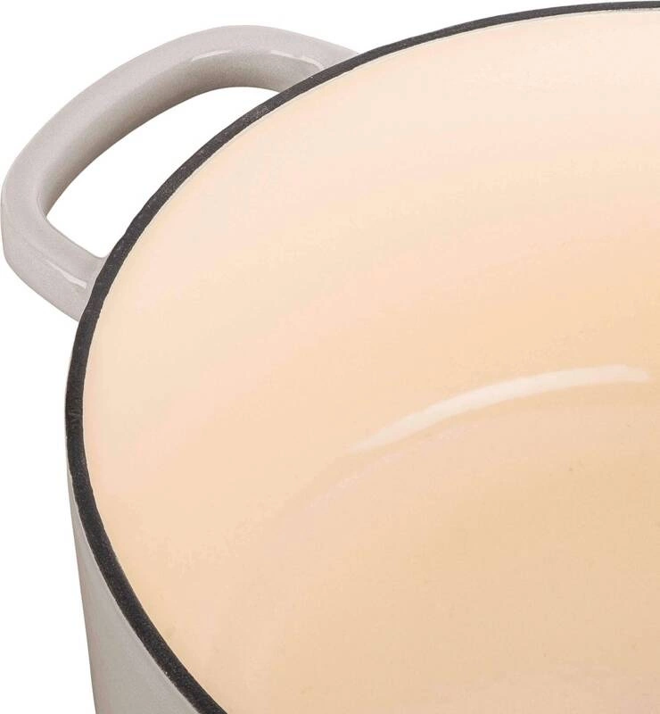 Ballarini - garnek żeliwny okrągły 5.5 ltr, kość słoniowa Bellamonte