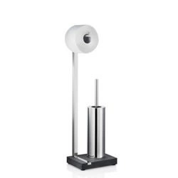 Blomus - stojak na papier toaletowy i szczotka do WC Menoto poler