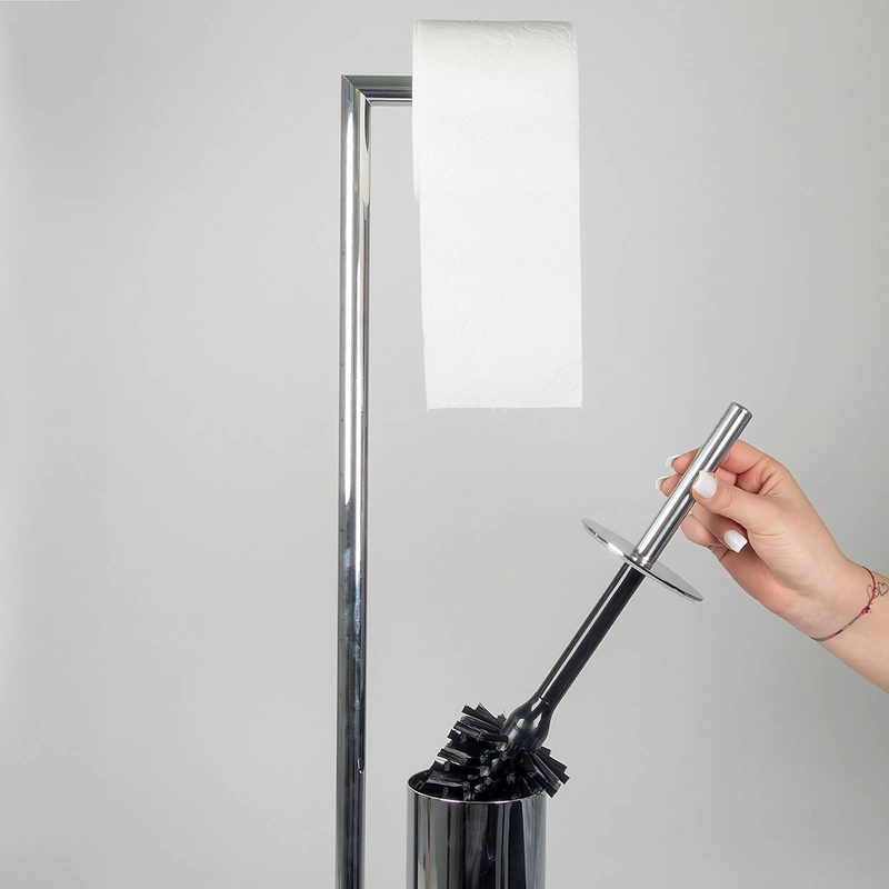 Kela - Stojak WC+szczotka toaletowa stal poler.Swing