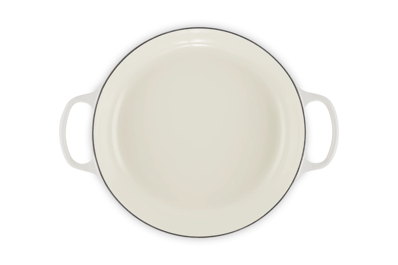 Le Creuset - garnek Gourmet Profesjonalny żeliwny 30 cm 3,5 l biały