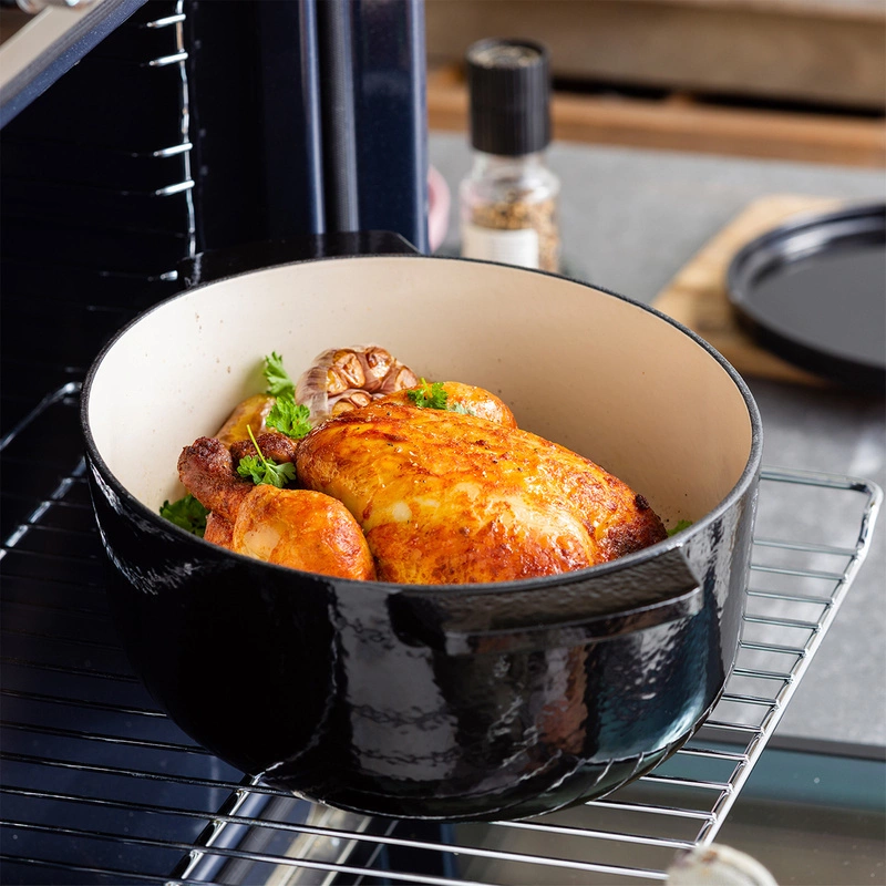 KitchenAid - garnek żeliwny owalny 5,6L Onyx Black