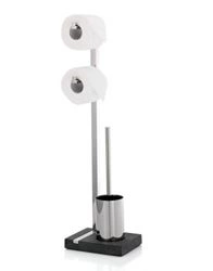 Blomus - Menoto stojak na papier toaletowy ze szczotką polerowany