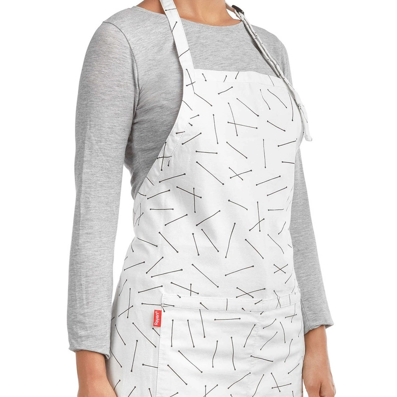RAYEN - Biały fartuch kuchenny