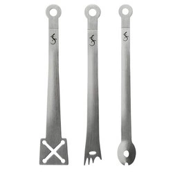 Lurch - szczypce do przystawek, 3 szt., stal nierdzewna, dł. 15 - 18 cm