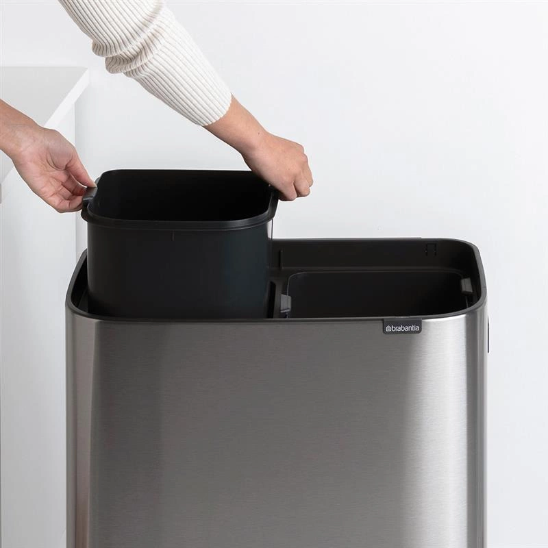 Brabantia - Kosz na śmieci Touch Bin Bo 2x30l Stalowy mat