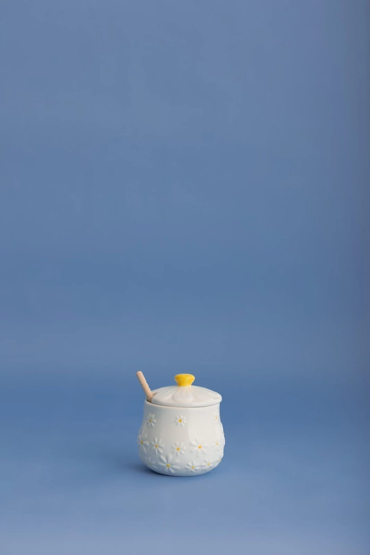 PK - Pojemnik na miód z drewnianym nabierakiem Daisy