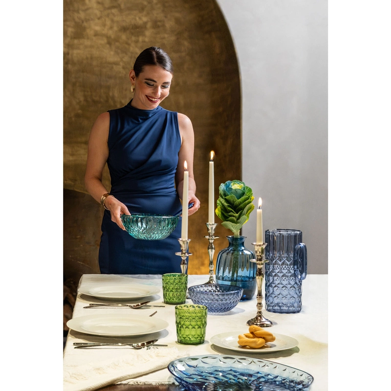 Guzzini - Niska szklanka wzór 1 - zielona