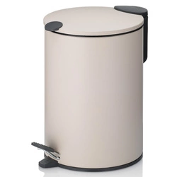 Kela - Kosz stalowy na śmieci 3 l beżowy Mats