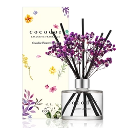 Cocodor - Dyfuzor zapachowy z patyczkami i prawdziwymi kwiatami 200 ml Garden Lavender