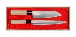 Satake - Yoshimitsu Rdzewny Zestaw 2 noży Santoku+Sashimi